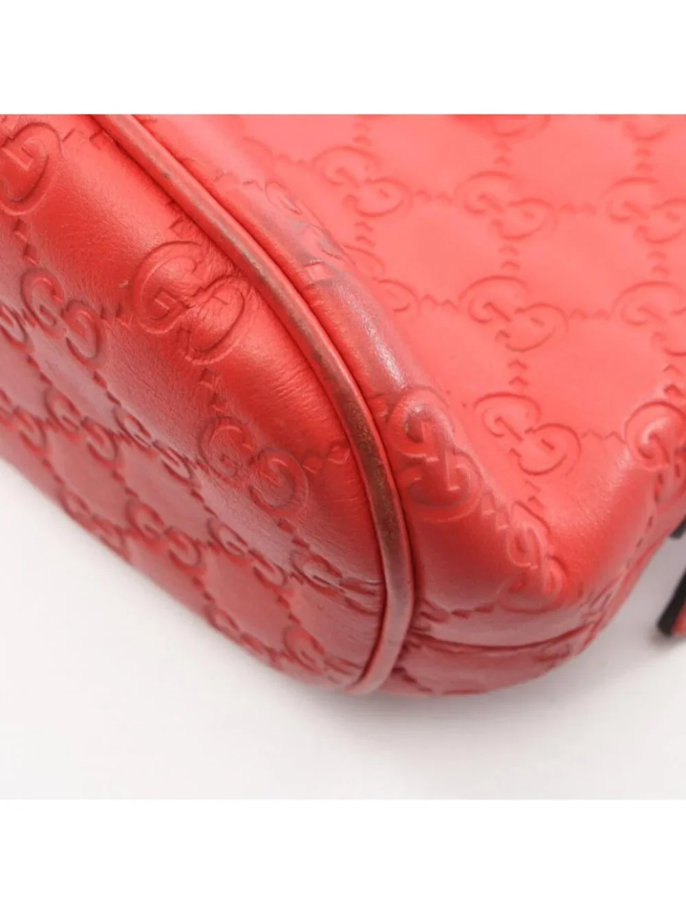 Gucci Handbag Guccissima 2-Way Red Leather